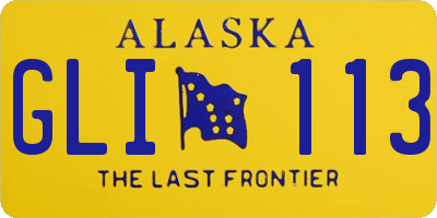 AK license plate GLI113