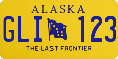 AK license plate GLI123