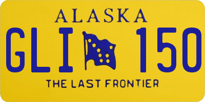 AK license plate GLI150