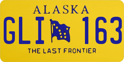 AK license plate GLI163