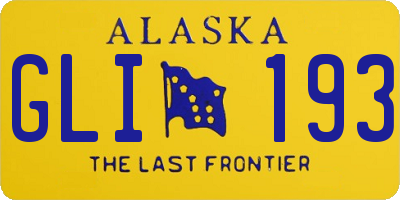 AK license plate GLI193