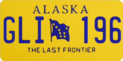 AK license plate GLI196