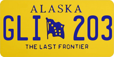 AK license plate GLI203