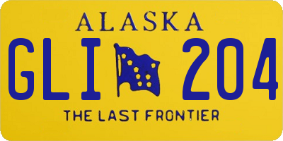 AK license plate GLI204