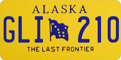 AK license plate GLI210