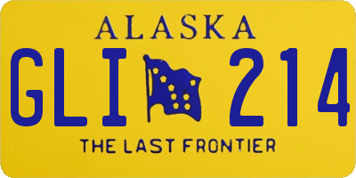 AK license plate GLI214