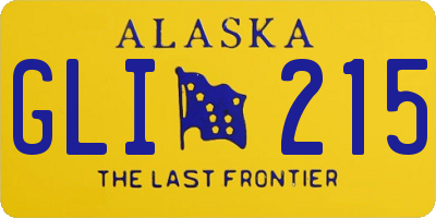 AK license plate GLI215