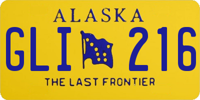 AK license plate GLI216