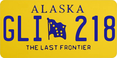 AK license plate GLI218