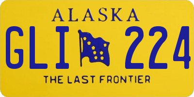 AK license plate GLI224