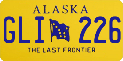 AK license plate GLI226