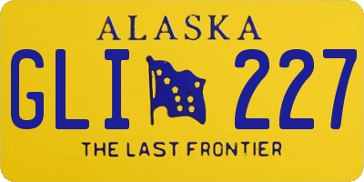 AK license plate GLI227