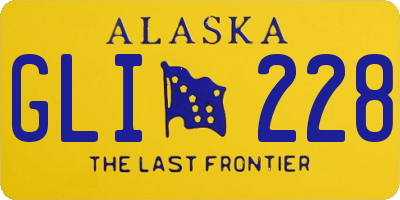 AK license plate GLI228