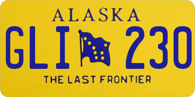 AK license plate GLI230