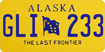 AK license plate GLI233