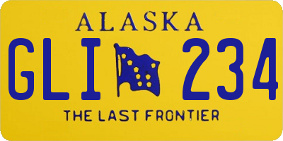 AK license plate GLI234