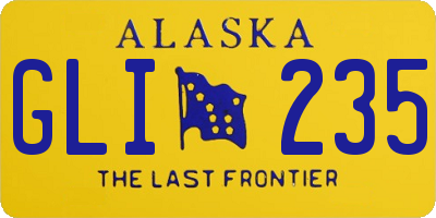 AK license plate GLI235