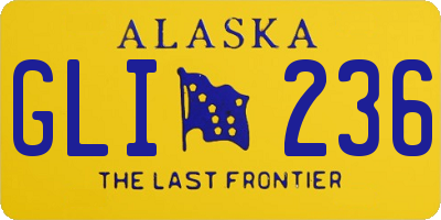 AK license plate GLI236