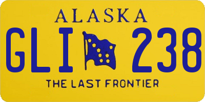 AK license plate GLI238