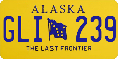 AK license plate GLI239