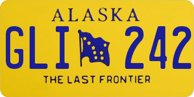 AK license plate GLI242