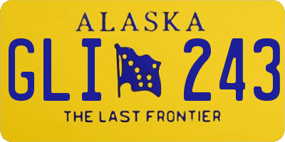 AK license plate GLI243