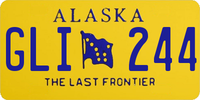 AK license plate GLI244