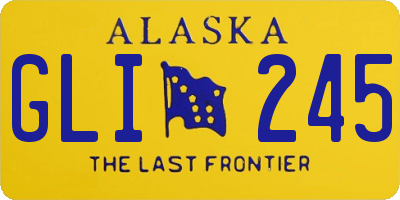 AK license plate GLI245