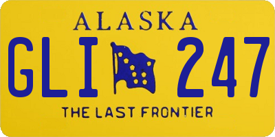 AK license plate GLI247