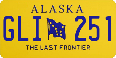 AK license plate GLI251