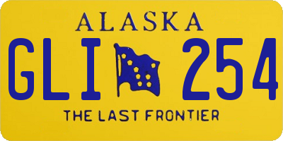 AK license plate GLI254