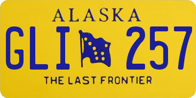 AK license plate GLI257