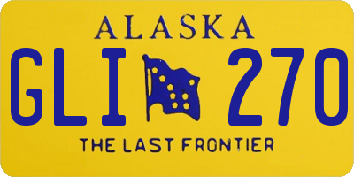 AK license plate GLI270