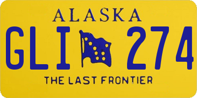 AK license plate GLI274