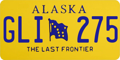 AK license plate GLI275