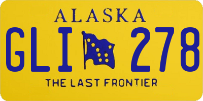 AK license plate GLI278