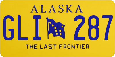 AK license plate GLI287