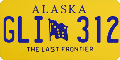 AK license plate GLI312