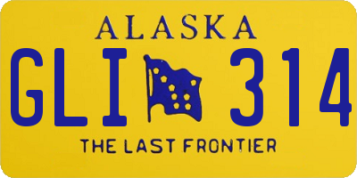 AK license plate GLI314