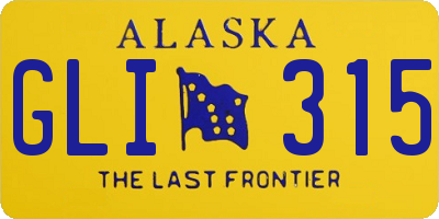 AK license plate GLI315