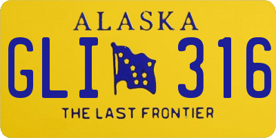 AK license plate GLI316