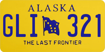 AK license plate GLI321