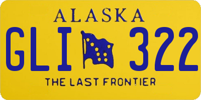 AK license plate GLI322