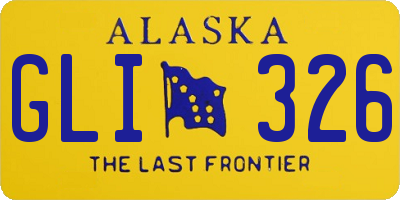 AK license plate GLI326