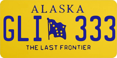 AK license plate GLI333