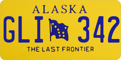 AK license plate GLI342