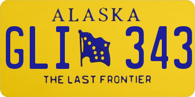 AK license plate GLI343