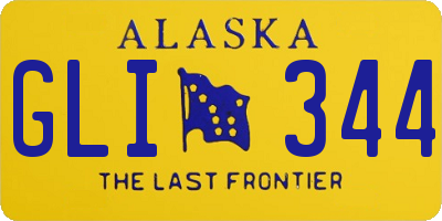 AK license plate GLI344