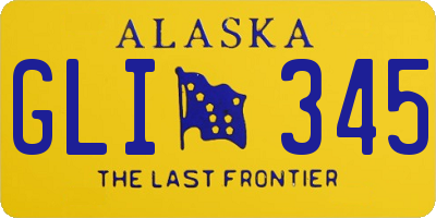 AK license plate GLI345