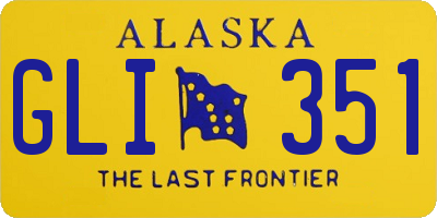 AK license plate GLI351